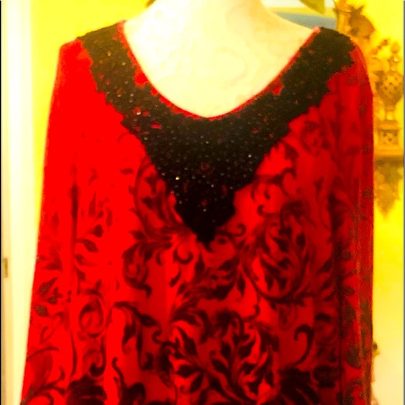 Black Sequined TunicTop - Picture 1 of 7